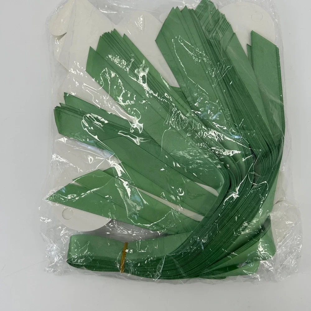 50 Pack White Especially For You Favor Boxes with Green Ribbon 2.5 Inch